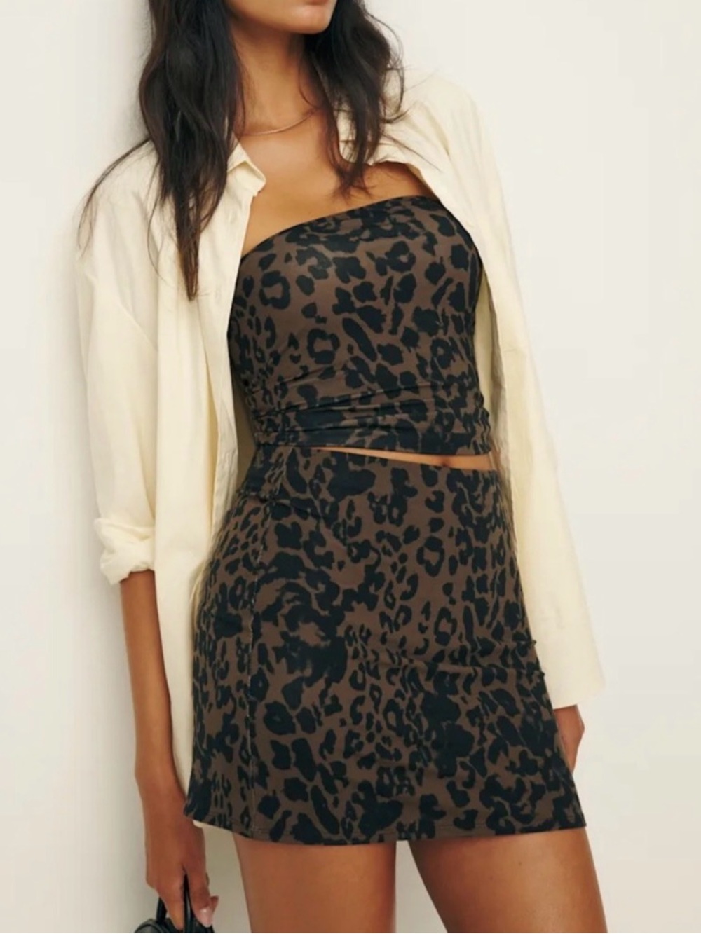 Leopard Print Reformation Set - Brown/Black
